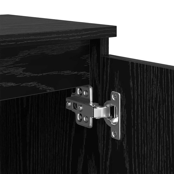 vidaXL Κομοδίνο Μαύρη δρυς 40 x 30 x 50 cm Επεξεργασμένο ξύλο