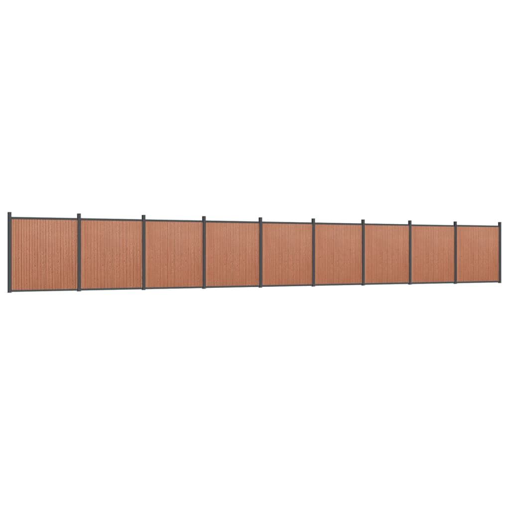 vidaXL Πάνελ Περίφραξης Καφέ 1564 x 186 εκ. από WPC
