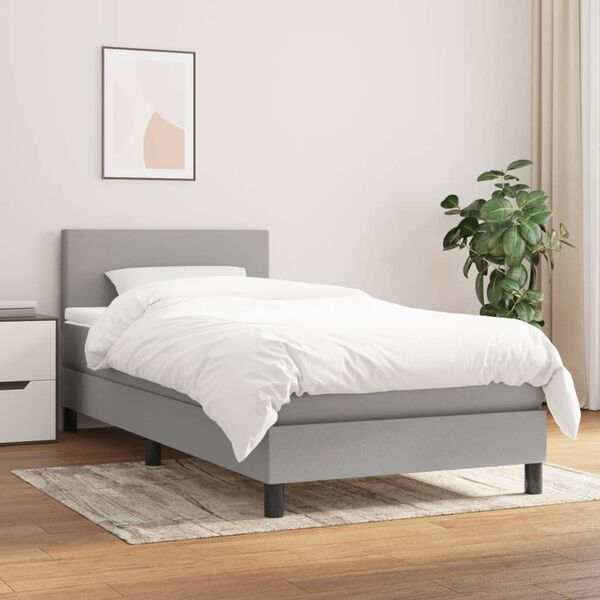 vidaXL &Kappa;&rho;&epsilon;&beta;ά&tau;&iota; Boxspring &mu;&epsilon; &Sigma;&tau;&rho;ώ&mu;&alpha; &Alpha;&nu;&omicron;&iota;&chi;&tau;ό &Gamma;&kappa;&rho;&iota; 90x200 &epsilon;&kappa;. &Upsilon;&phi;&alpha;&sigma;&mu;ά&tau;&iota;&nu;&omicron;