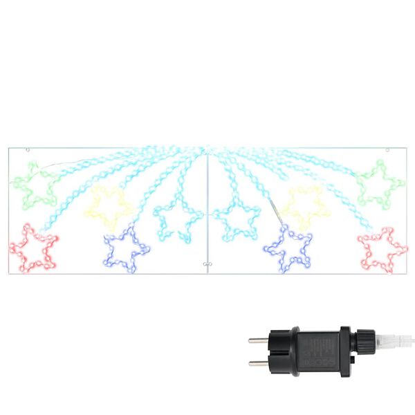 vidaXL Χριστουγεννιάτικο Αστέρι με 432 LED Πολύχρωμο 180 x 57 εκ PVC