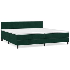 vidaXL &Kappa;&rho;&epsilon;&beta;ά&tau;&iota; Boxspring &mu;&epsilon; &Sigma;&tau;&rho;ώ&mu;&alpha; &Sigma;&kappa;&omicron;ύ&rho;&omicron; &Pi;&rho;ά&sigma;&iota;&nu;&omicron; 200x200&epsilon;&kappa;. &Beta;&epsilon;&lambda;&omicron;ύ&delta;&iota;&nu;&omicron;
