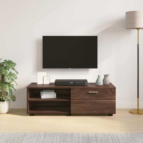 vidaXL Ντουλάπι TV Καφέ δρυς 100.5 x 39 x 30 εκ Επεξεργασμένο ξύλο