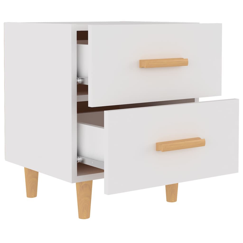 vidaXL Κομοδίνα 2 τεμ. Λευκά 40 x 35 x 47,5 εκ.