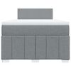 vidaXL Κρεβάτι Boxspring με Στρώμα Ανοιχτό Γκρι 120x190 εκ. Υφασμάτινο