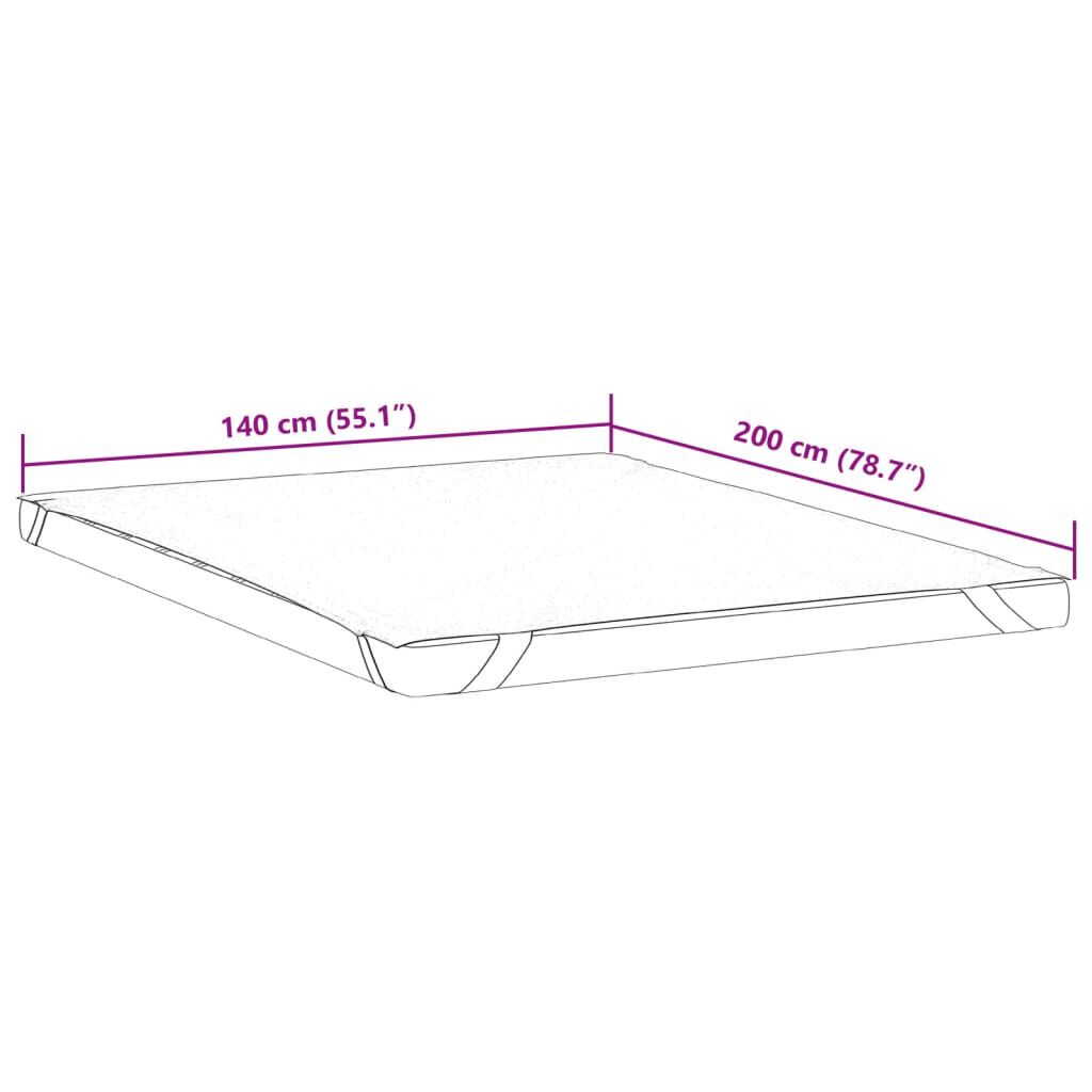 vidaXL Προστατευτικό στρώματος Λευκό 140x200 εκ. Αδιάβροχο