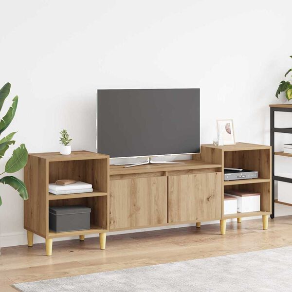 vidaXL &Nu;&tau;&omicron;&upsilon;&lambda;ά&pi;&iota; TV Artisan Oak 160 x 35 x 55 &epsilon;&kappa;. &Epsilon;&pi;&epsilon;&xi;&epsilon;&rho;&gamma;&alpha;&sigma;&mu;έ&nu;&omicron; &xi;ύ&lambda;&omicron;
