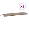 vidaXL &Mu;&alpha;&xi;&iota;&lambda;ά&rho;&iota;&alpha; &Pi;ά&gamma;&kappa;&omicron;&upsilon; &Kappa;ή&pi;&omicron;&upsilon; 2 &tau;&epsilon;&mu;. Taupe 150x50x7cm Ύ&phi;&alpha;&sigma;&mu;&alpha; Oxford