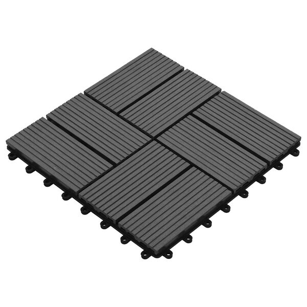 vidaXL &Pi;&lambda;ά&kappa;&alpha; &Kappa;&alpha;&tau;&alpha;&sigma;&kappa;&epsilon;&upsilon;ή&sigmaf; 11 pcs &Gamma;&kappa;&rho;&iota; 30 x 30 cm WPC