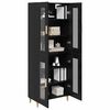 vidaXL Highboard &Mu;&alpha;ύ&rho;&eta; &Omicron;&xi;&upsilon;ά 69,5 x 34 x 180 &epsilon;&kappa;. &Epsilon;&pi;&epsilon;&xi;&epsilon;&rho;&gamma;&alpha;&sigma;&mu;έ&nu;&omicron; &xi;ύ&lambda;&omicron;