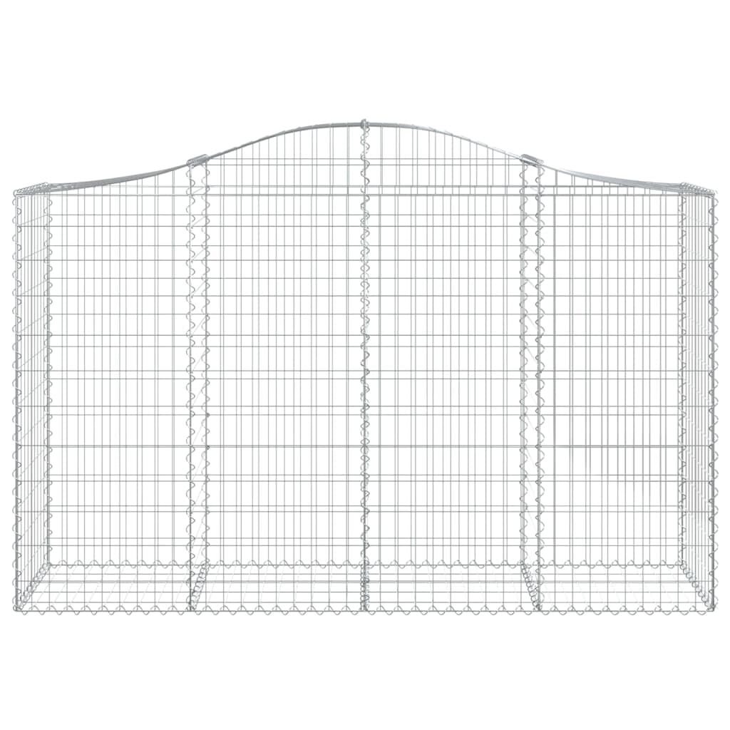 vidaXL Συρματοκιβώτια Τοξωτά 30 τεμ. 200x50x120/140 εκ. Γαλβαν. Ατσάλι