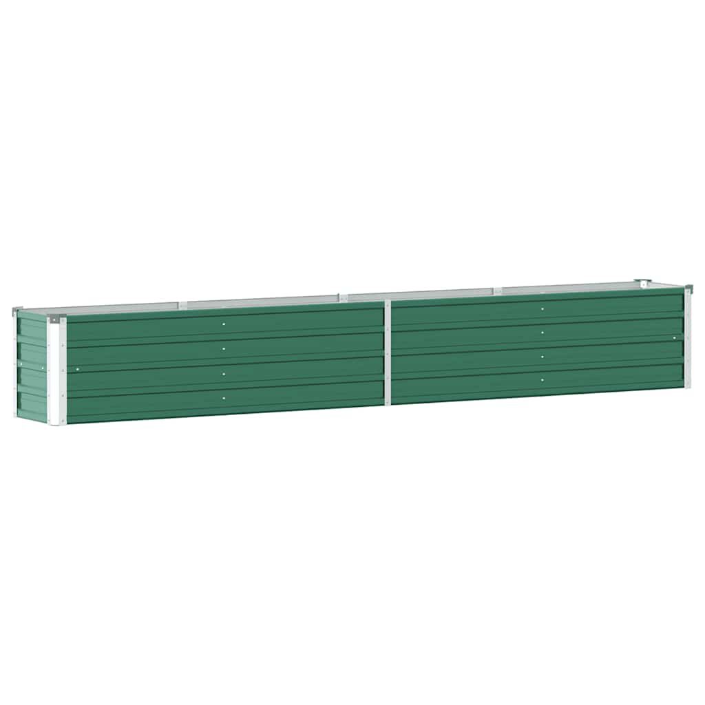 vidaXL Ζαρντινιέρα Υπερυψωμένη Πράσινη 320x40x45 εκ. Γαλβαν. Χάλυβας