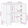 vidaXL Πλαϊνό γραφείο Λευκό 33.5 x 60 x 75 εκ