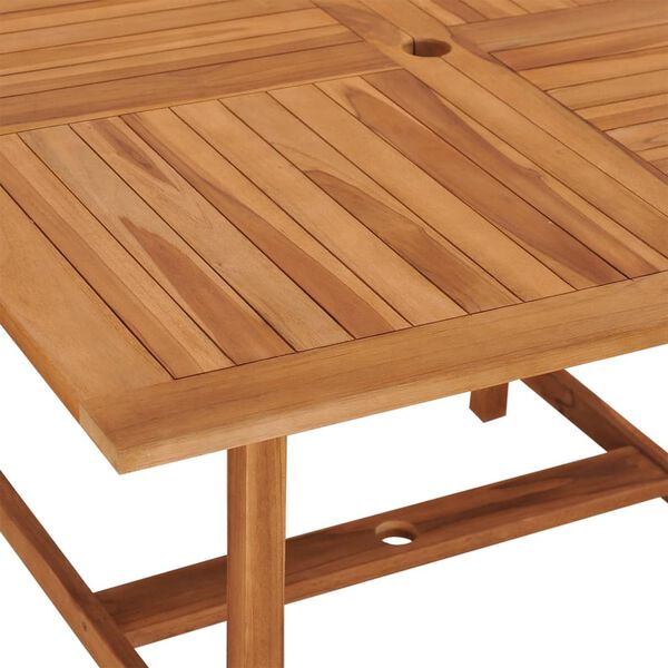 vidaXL Τραπεζαρία Κήπου 110 x 110 x 75 εκ. από Μασίφ Ξύλο Teak