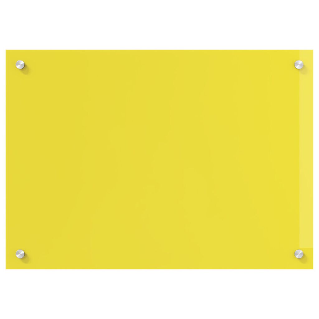 vidaXL Κουζίνα Πίσω Κάλυμμα Κίτρινο 70x60x0,6 εκ Σκληρυμένο Γυαλί