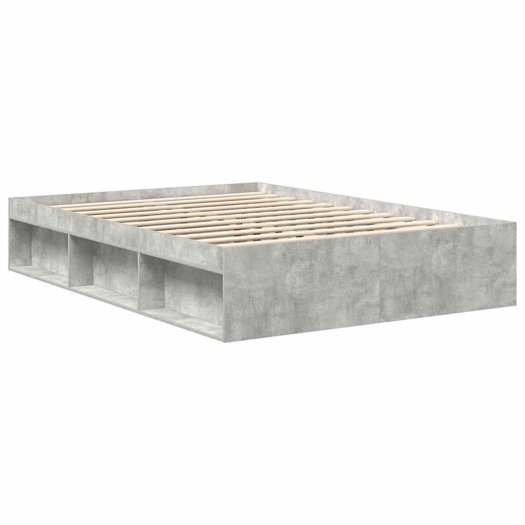 vidaXL Πλαίσιο Κρεβατιού Γκρι Σκυροδέματος 120x190 εκ. Small Double