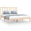 vidaXL Πλαίσιο Κρεβατιού 120 x 190 εκ. Μασίφ Πεύκο Small Double