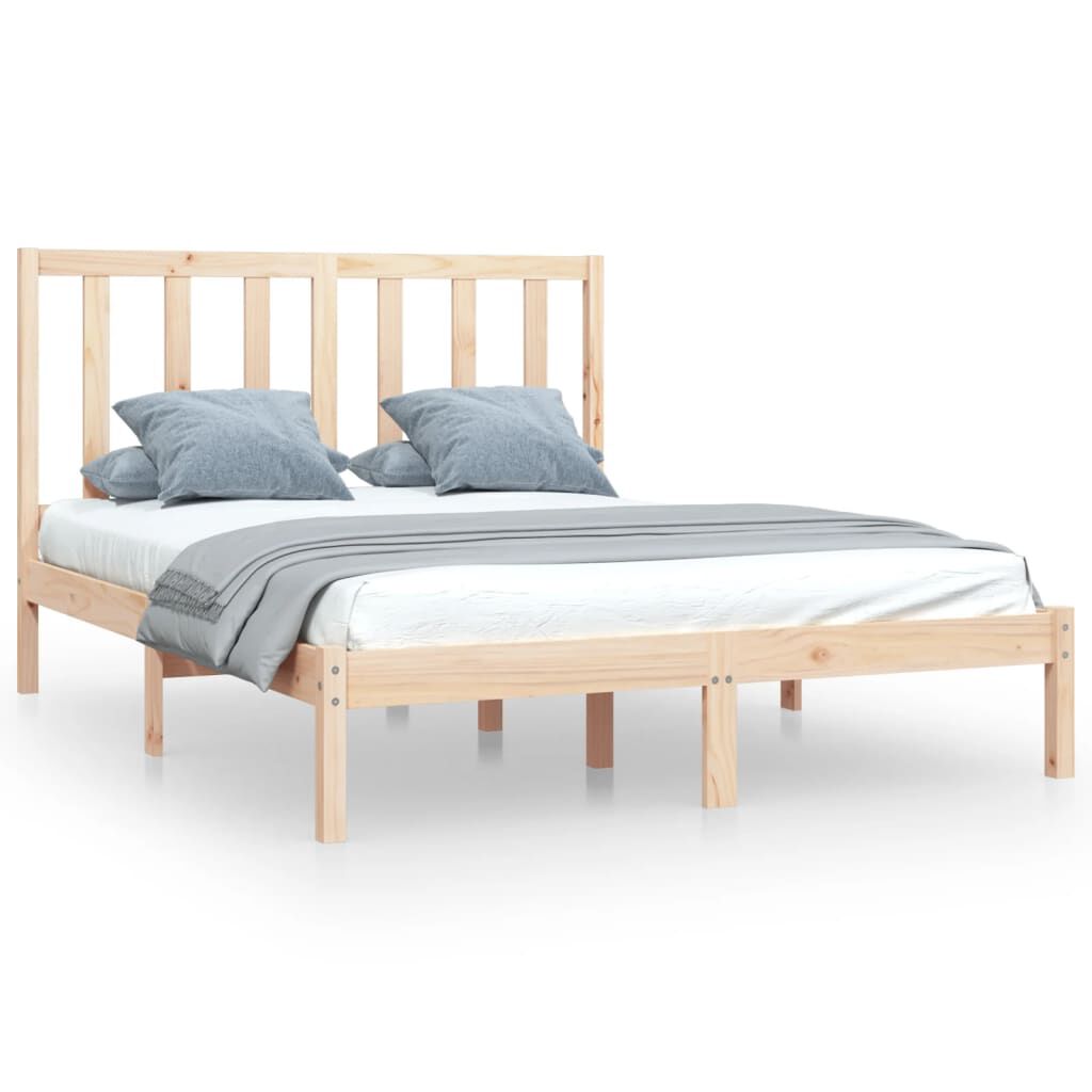 vidaXL Πλαίσιο Κρεβατιού 120 x 190 εκ. Μασίφ Πεύκο Small Double