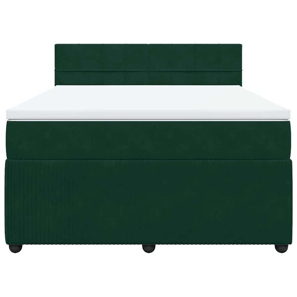 vidaXL &Kappa;&rho;&epsilon;&beta;ά&tau;&iota; Boxspring &mu;&epsilon; &Sigma;&tau;&rho;ώ&mu;&alpha; &Sigma;&kappa;&omicron;ύ&rho;&omicron; &Pi;&rho;ά&sigma;&iota;&nu;&omicron; 140x190&epsilon;&kappa;. &Beta;&epsilon;&lambda;&omicron;ύ&delta;&iota;&nu;&omicron;