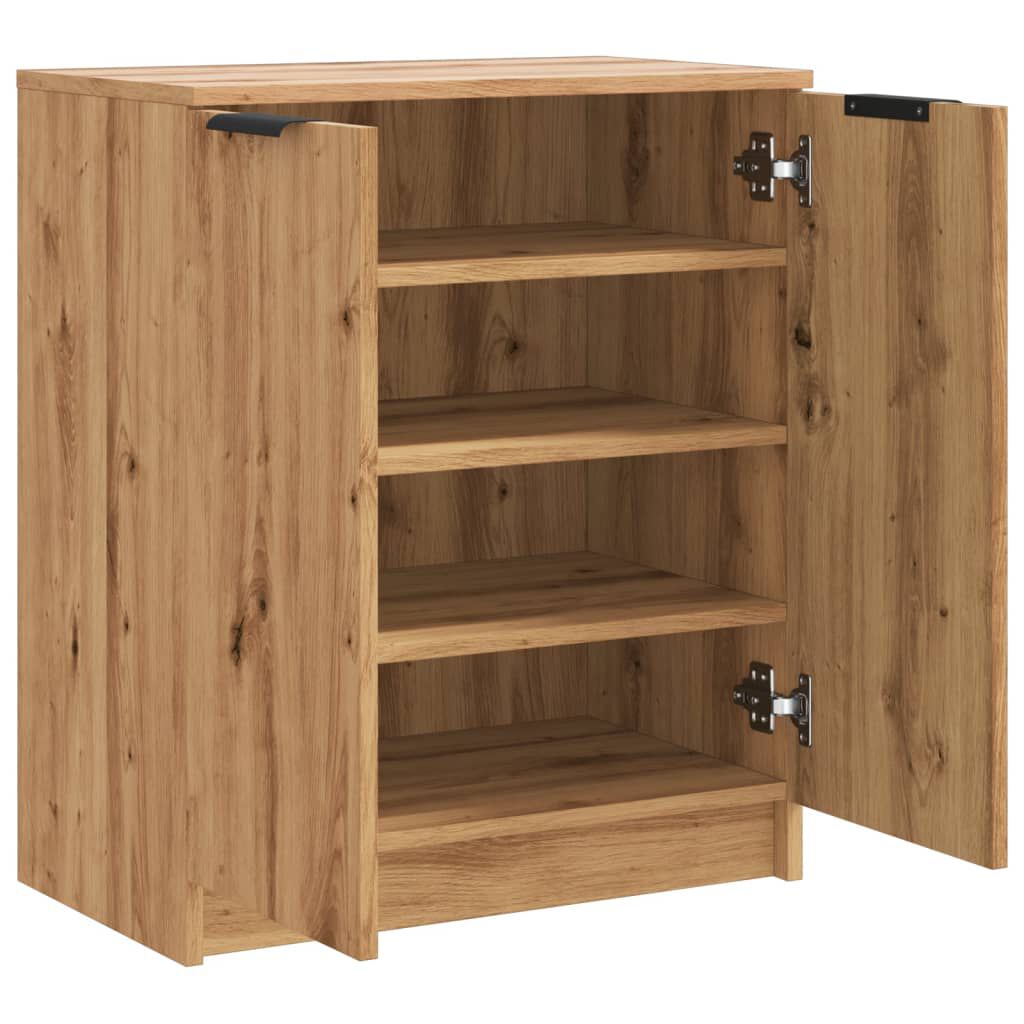 vidaXL Παπουτσοθήκη Αρτισιανή Δρυς 59x35x70 εκ. Επεξ. Ξύλο