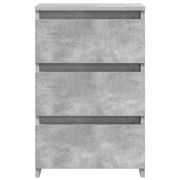 vidaXL Κομοδίνα 2 τεμ. Γκρι Σκυροδέματος 40x35x62,5 εκ. Επεξ. Ξύλο