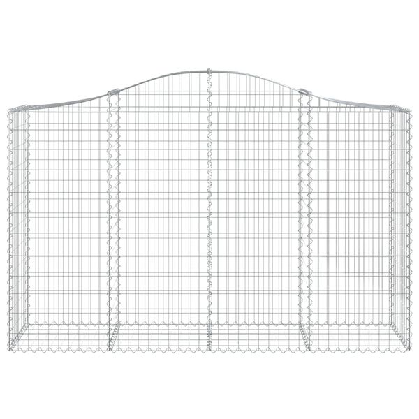 vidaXL Συρματοκιβώτια Τοξωτά 14 τεμ. 200x50x120/140 εκ. Γαλβαν. Ατσάλι