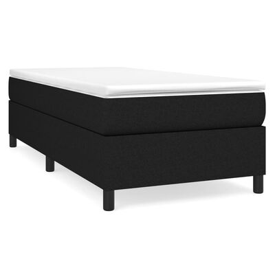 vidaXL Πλαίσιο Κρεβατιού Boxspring Μαύρο 90 x 200 εκ. Υφασμάτινο