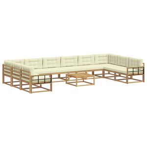 vidaXL &Sigma;&epsilon;&iota;&rho;ά &Kappa;&alpha;&nu;&alpha;&pi;έ &Epsilon;&xi;&omega;&tau;&epsilon;&rho;&iota;&kappa;&omicron;ύ &mu;&epsilon; &mu;&alpha;&xi;&iota;&lambda;ά&rho;&iota; 11 pcs &Lambda;&epsilon;&upsilon;&kappa;ό &kappa;&alpha;&iota; &Kappa;&rho;&epsilon;&mu;
