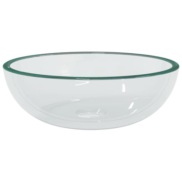 vidaXL Νιπτήρας Διάφανος 35 x 12 εκ. από Ψημένο Γυαλί