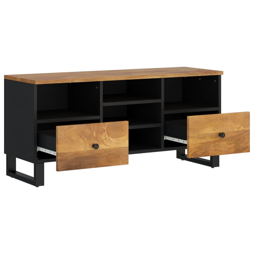 vidaXL Έπιπλο Τηλεόρασης 100x33x46 εκ. Μασίφ Ξύλο Μάνγκο & Επεξ. Ξύλο