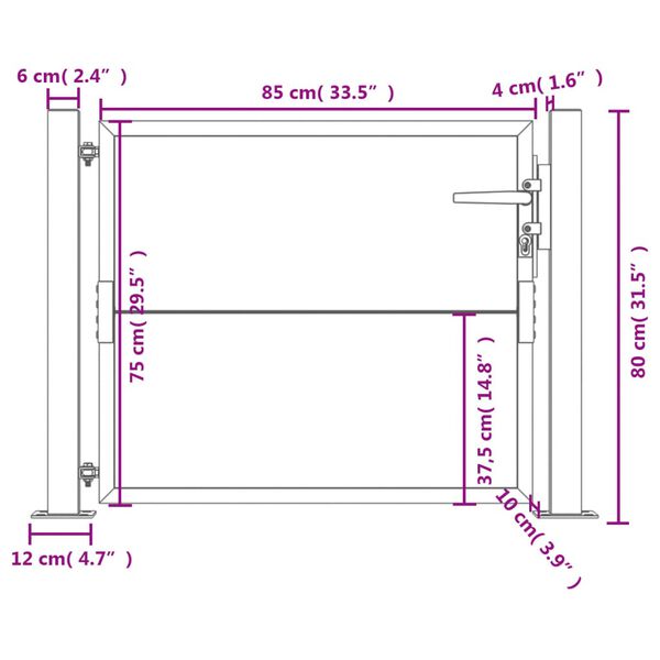 vidaXL Πύλη Κήπου 105x80 εκ. από Ατσάλι Corten