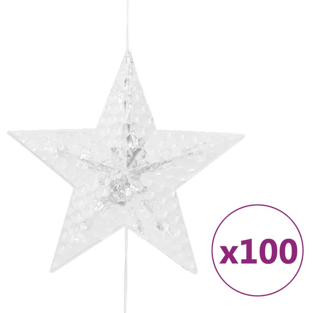 vidaXL Κουρτίνα LED Φωτάκια 500 LED Ψυχρό Λευκό με 8 Λειτουργίες