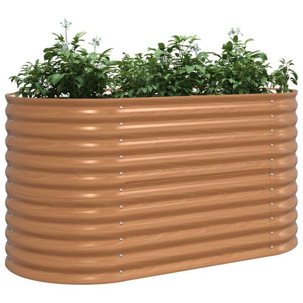 vidaXL Ανακτημένος Κήπος Καφέ με Όψη Ξύλου 160x80x81 cm Χάλυβας