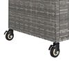 vidaXL Τρόλεϊ Μεταφοράς με Συρτάρι Γκρι 100x45x97 εκ. Συνθετικό Ρατάν