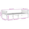 vidaXL Κρεβάτι Παιδικό Χωρίς Στρώμα Καφέ Κεριού 75x190 εκ Μασίφ Πεύκο