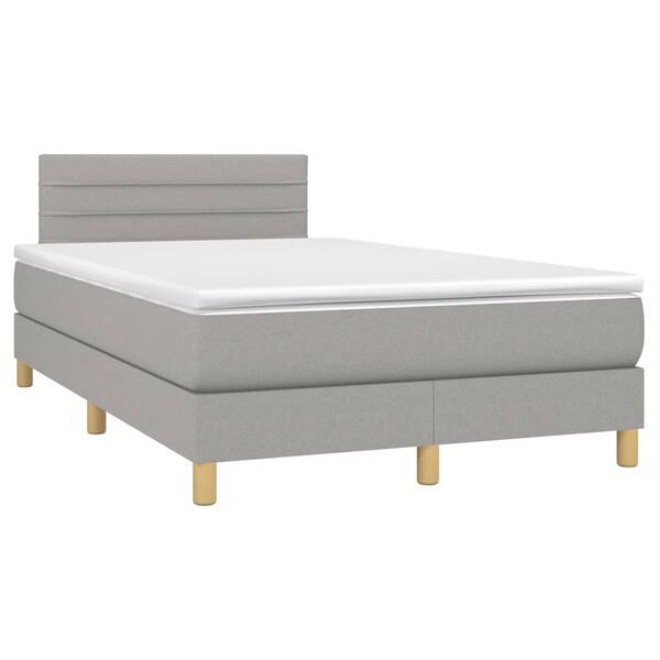vidaXL &Kappa;&rho;&epsilon;&beta;ά&tau;&iota; Boxspring &mu;&epsilon; &Sigma;&tau;&rho;ώ&mu;&alpha; & LED &Alpha;&nu;.&Gamma;&kappa;&rho;&iota; 120x200 &epsilon;&kappa; &Upsilon;&phi;&alpha;&sigma;&mu;ά&tau;&iota;&nu;&omicron;