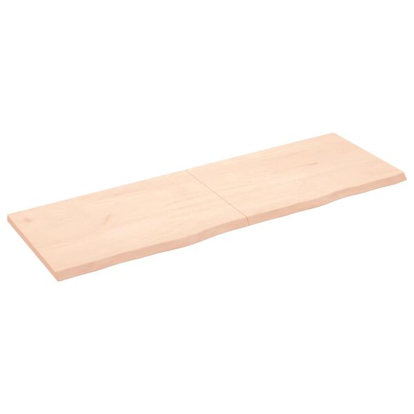 vidaXL Επιφάνεια Τραπεζιού 180x60x(2-4)εκ Ακατέργαστο Μασίφ Ξύλο Δρυός