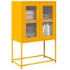 vidaXL Highboard Μουστάρδα κίτρινη 68x39x107 cm Χάλυβας