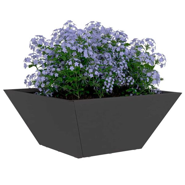 vidaXL Γλάστρα Κήπου 5 pcs Μαύρο 35 x 35 x 15 εκ. Ατσάλι