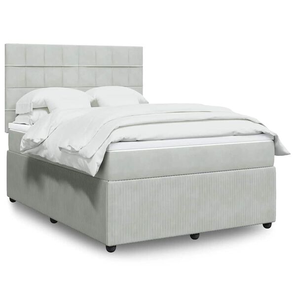 vidaXL &Kappa;&rho;&epsilon;&beta;ά&tau;&iota; Boxspring &mu;&epsilon; &Sigma;&tau;&rho;ώ&mu;&alpha; &Alpha;&nu;&omicron;&iota;&chi;&tau;ό &Gamma;&kappa;&rho;&iota; 140x190 &epsilon;&kappa;. &Beta;&epsilon;&lambda;&omicron;ύ&delta;&iota;&nu;&omicron;