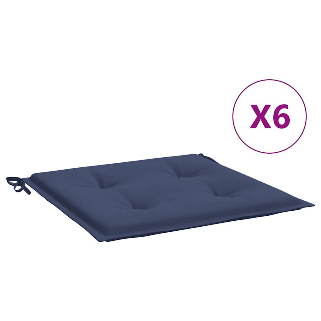 vidaXL Μαξιλάρια Παλέτας 6 τεμ. Ναυτικό Μπλε 40x40x4 εκ. Ύφασμα Oxford