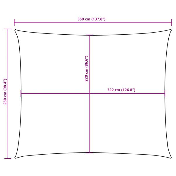 vidaXL Πανί Σκίασης Ορθογώνιο Taupe 2,5 x 3,5 μ. από Ύφασμα Oxford