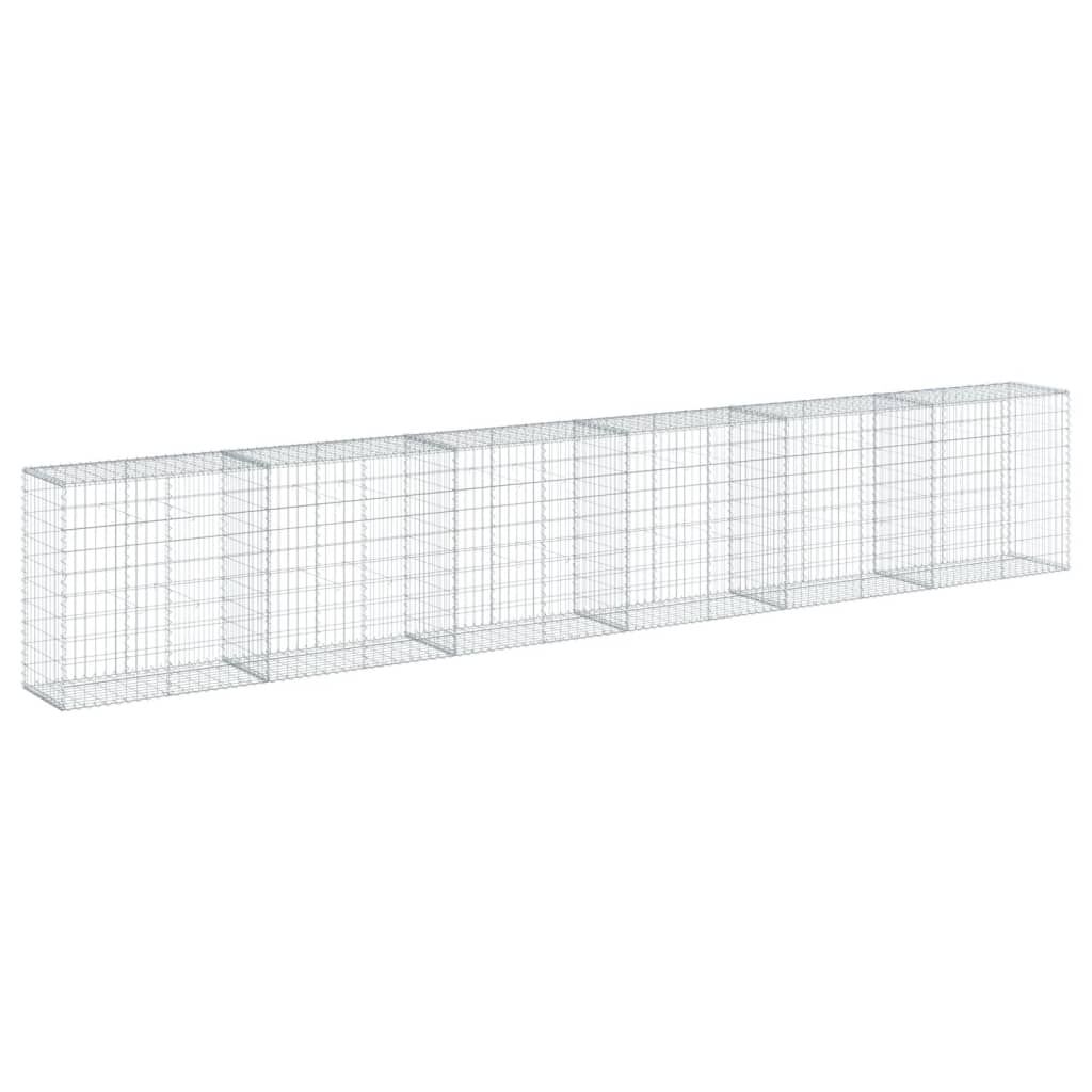 vidaXL Συρματοκιβώτιο με Κάλυμμα 600x50x100εκ. από Γαλβανισμένο Χάλυβα