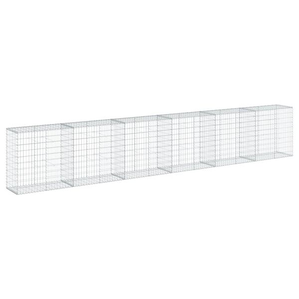 vidaXL Συρματοκιβώτιο με Κάλυμμα 600x50x100εκ. από Γαλβανισμένο Χάλυβα