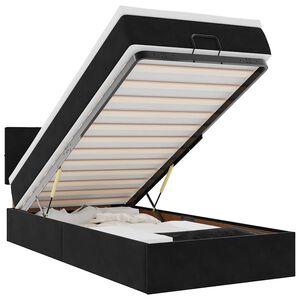 vidaXL &Omicron;&theta;&omega;&mu;&alpha;&nu;&iota;&kappa;ό &kappa;&rho;&epsilon;&beta;ά&tau;&iota; &mu;&epsilon; &sigma;&tau;&rho;ώ&mu;&alpha; &Mu;&alpha;ύ&rho;&omicron; 90x200cm Velvet