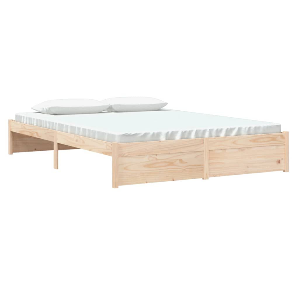 vidaXL Πλαίσιο Κρεβατιού 150 x 200 εκ. Μασίφ Ξύλο King Size