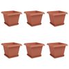 vidaXL &Gamma;&lambda;ά&sigma;&tau;&rho;&epsilon;&sigmaf; &phi;&upsilon;&tau;ώ&nu; 6 pcs &Kappa;&epsilon;&rho;&alpha;&mu;&iota;&delta;ί 33 x 33 x 26 &epsilon;&kappa; &Pi;&lambda;&alpha;&sigma;&tau;&iota;&kappa;ό