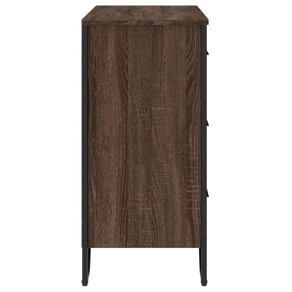 vidaXL Συρταριέρα Καφέ Δρυς 91x35,5x74,5 εκ. από Επεξεργ. Ξύλο