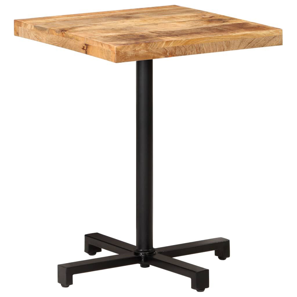 vidaXL Τραπέζι Bistro Τετράγωνο 60x60x75 εκ. Ακατέργαστο Ξύλο Μάνγκο
