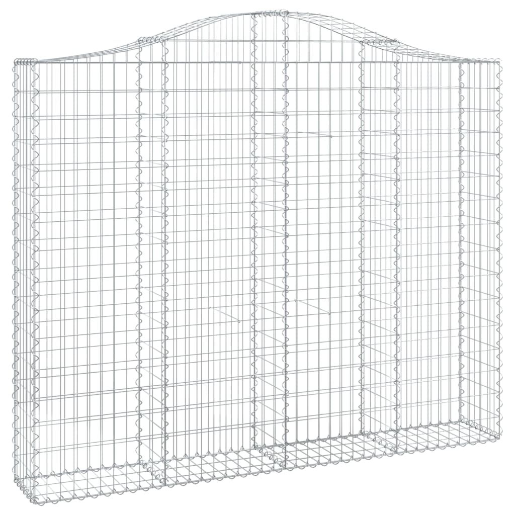 vidaXL Συρματοκιβώτια Τοξωτά 6 τεμ. 200x30x160/180 εκ. Γαλβαν. Ατσάλι