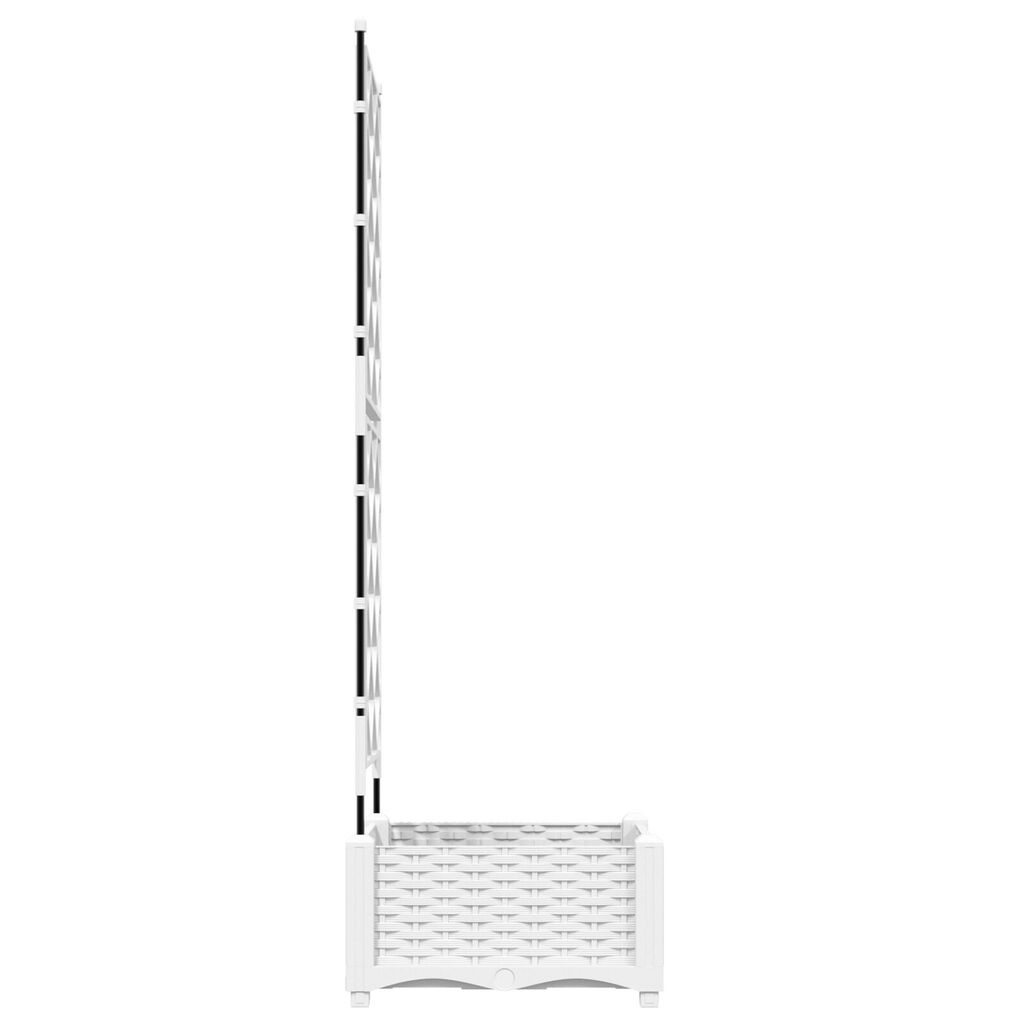 vidaXL Γλάστρα Κήπου με Πλέγμα Λευκή 40x40x125.5 εκ
